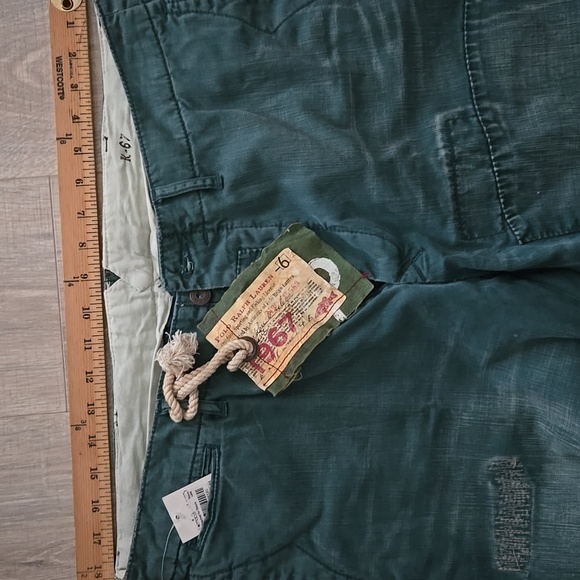 POLO Sportsman Military Green Distress 1967 Patchwork Cargo Jeans NWT - Picture 11 of 16